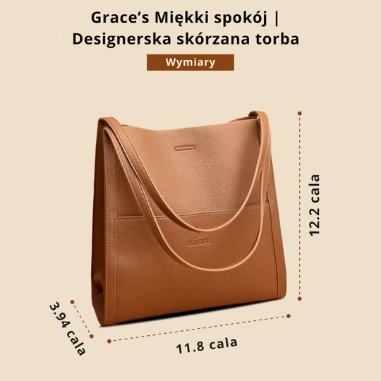 Delikatny spokój Kazimiery | Designerska skórzana torba